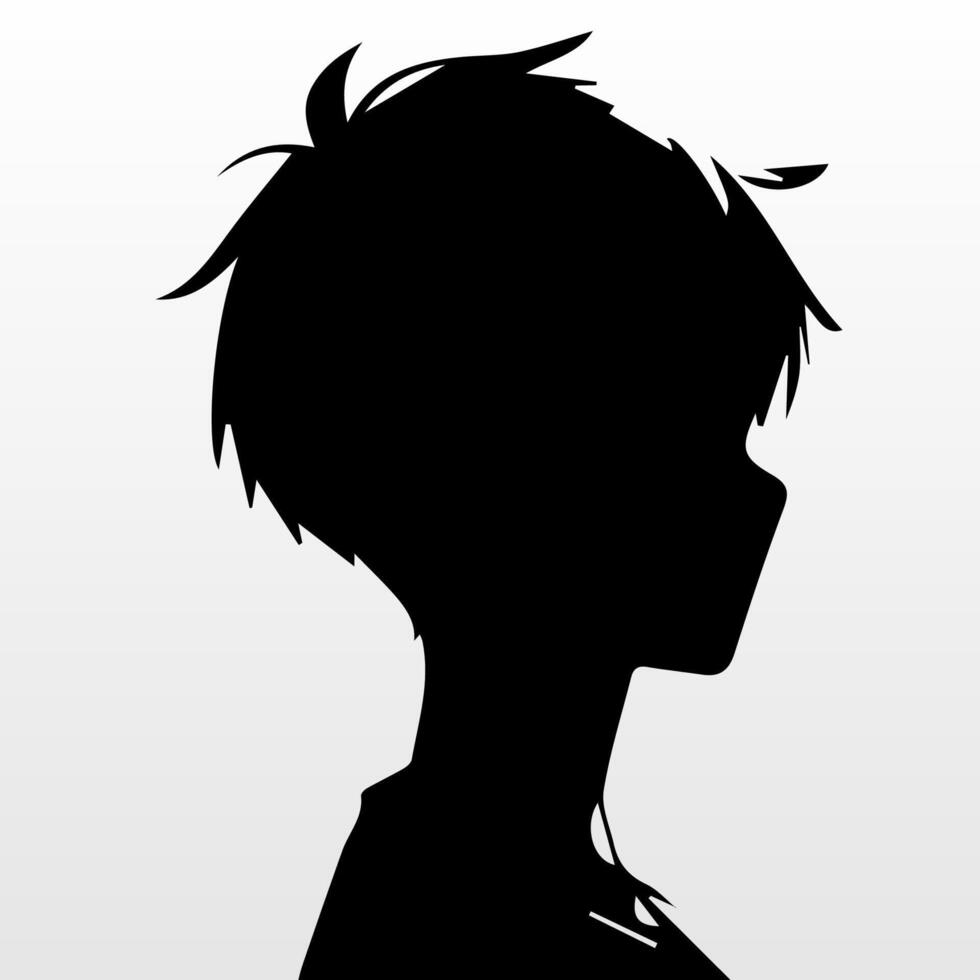 jong Mens anime stijl karakter vector illustratie ontwerp. manga anime jongen zwart haar- gezichten tekenfilm . gezicht jong Mens anime stijl karakter vector illustratie ontwerp. jongen anime mannetje manga tekenfilm