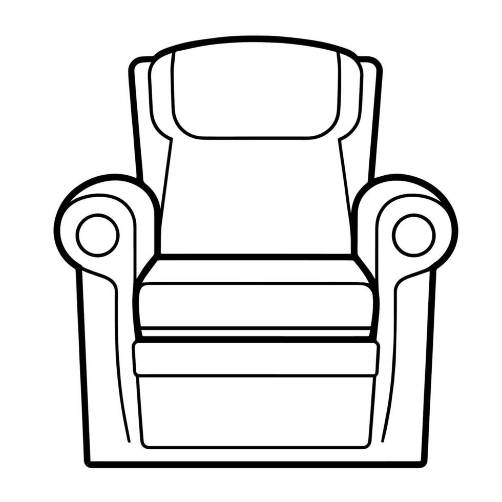 klassiek bioscoop regisseur stoel schets icoon in vector formaat voor film ontwerpen.