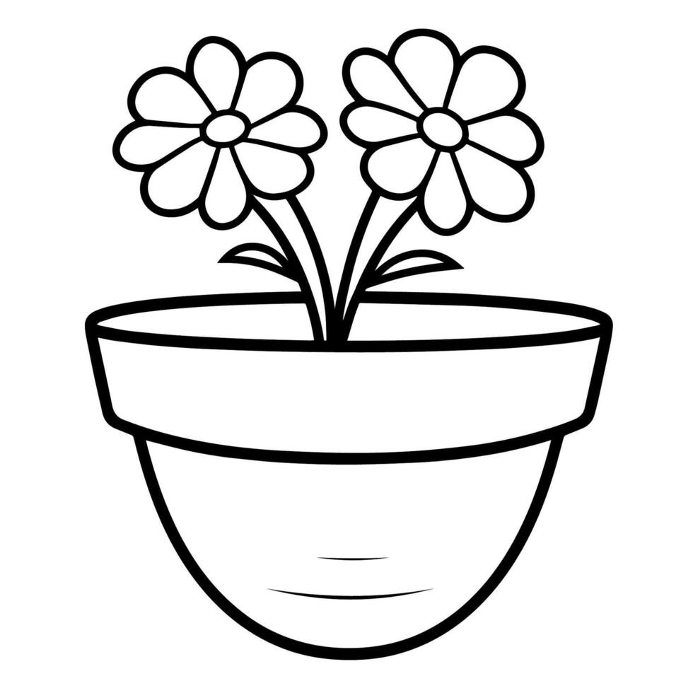 charmant bloem pot schets icoon in vector formaat voor tuinieren ontwerpen.