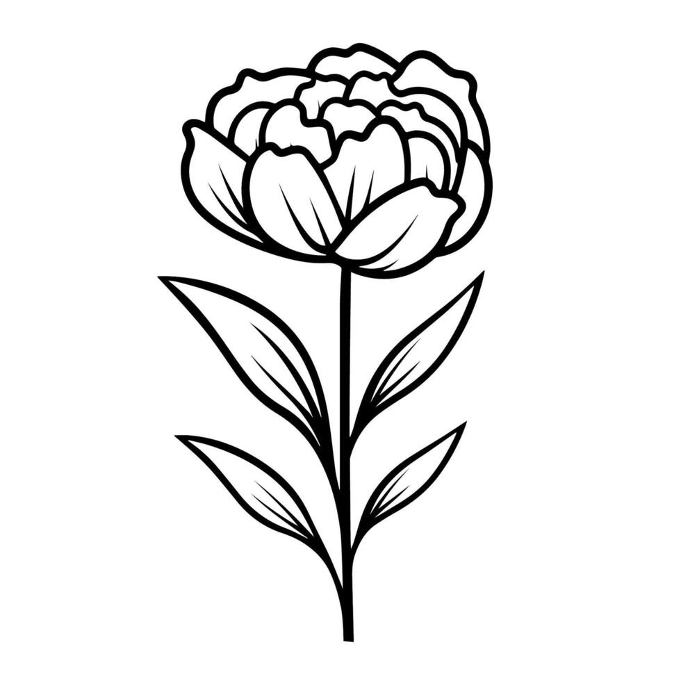 levendig bloeiend schets icoon in vector formaat voor bloemen ontwerpen.