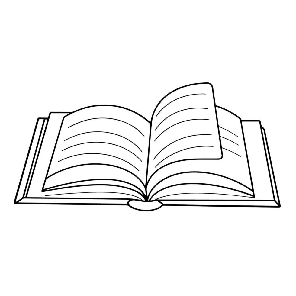 minimalistische vector schets van een boek icoon voor veelzijdig gebruiken.