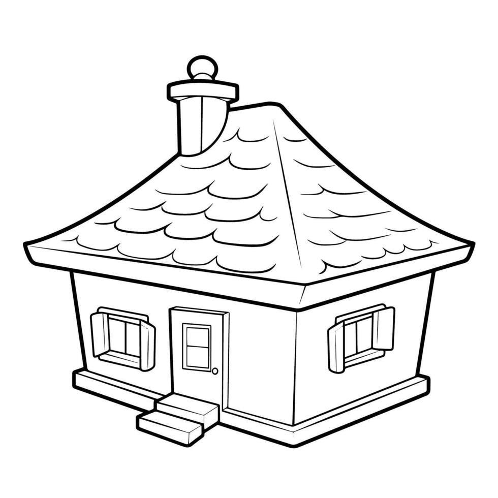 klassiek huis schets icoon in vector formaat voor echt landgoed ontwerpen.