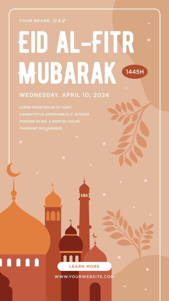 Ramadhan vlak ontwerp voor banier en sociaal media. gelukkig eid mubarak poster of folder illustratie vector