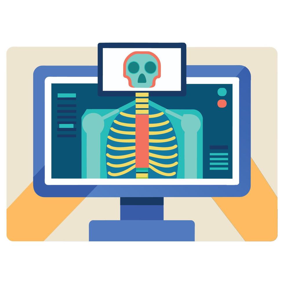 radiografie vlak vector illustratie Aan wit achtergrond