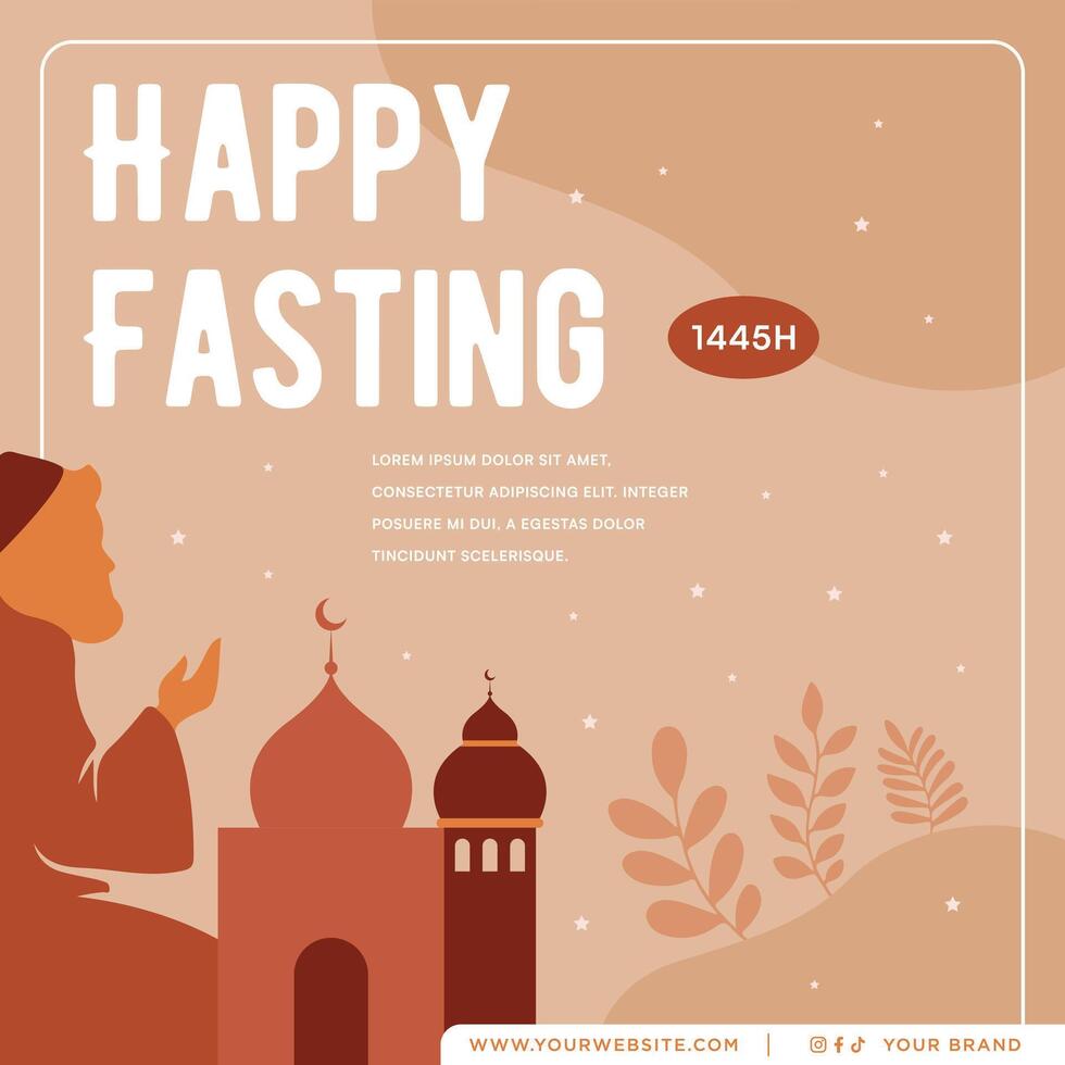 Ramadhan vlak ontwerp voor banier en sociaal media. gelukkig eid mubarak sociaal media verhaal haspels illustratie vector