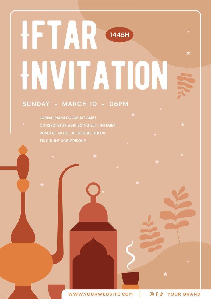 Ramadhan vlak ontwerp voor banier en sociaal media. gelukkig eid mubarak sociaal media post illustratie vector