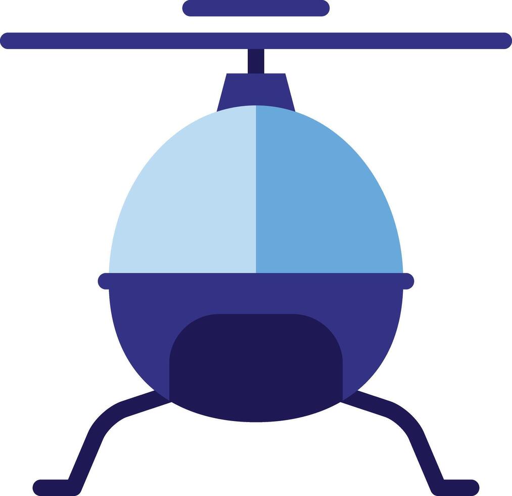 een blauw helikopter met een blauw ei Aan top vector