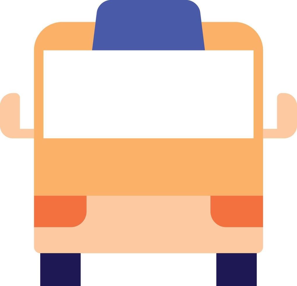 een bus met een blauw hoed Aan top vector