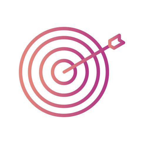 Bullseye pictogram vectorillustratie vector