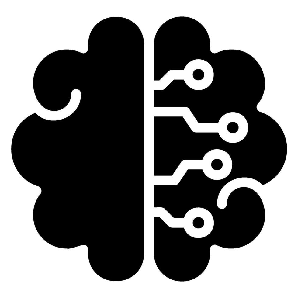 hersenen glyph icoon vector