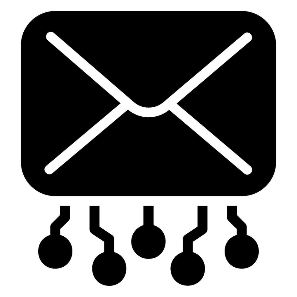glyph-pictogram voor kunstmatige intelligentie vector