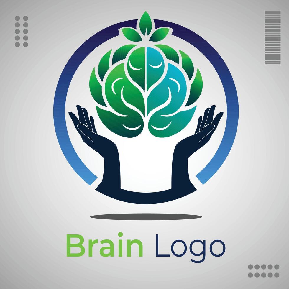 hersenen genezing logo vector