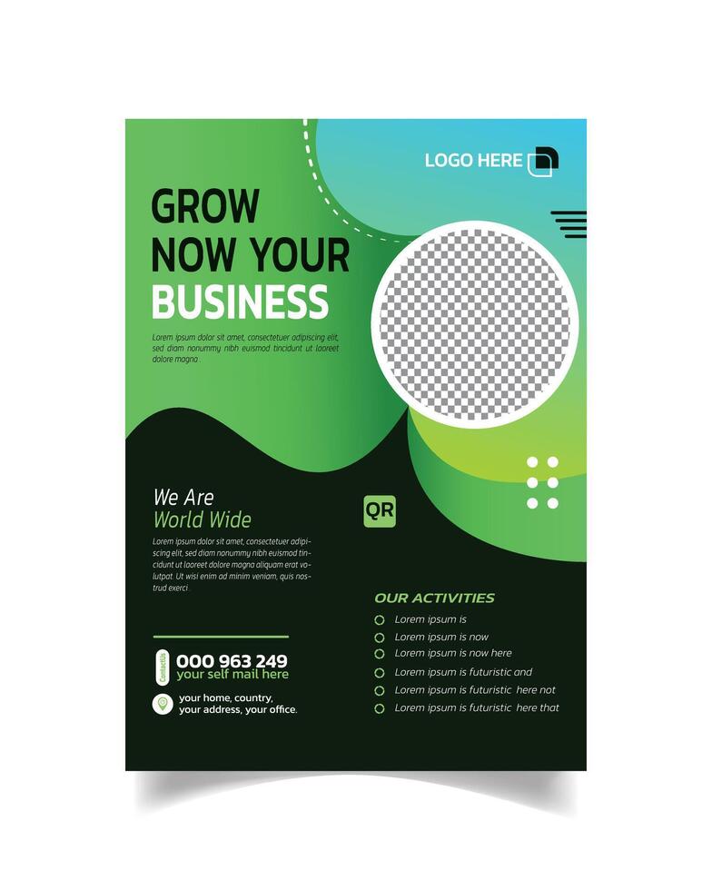 schattig elegant bedrijf folder ontwerp of creatief bedrijf brochure uniek ontwerp bedrijf poster vector