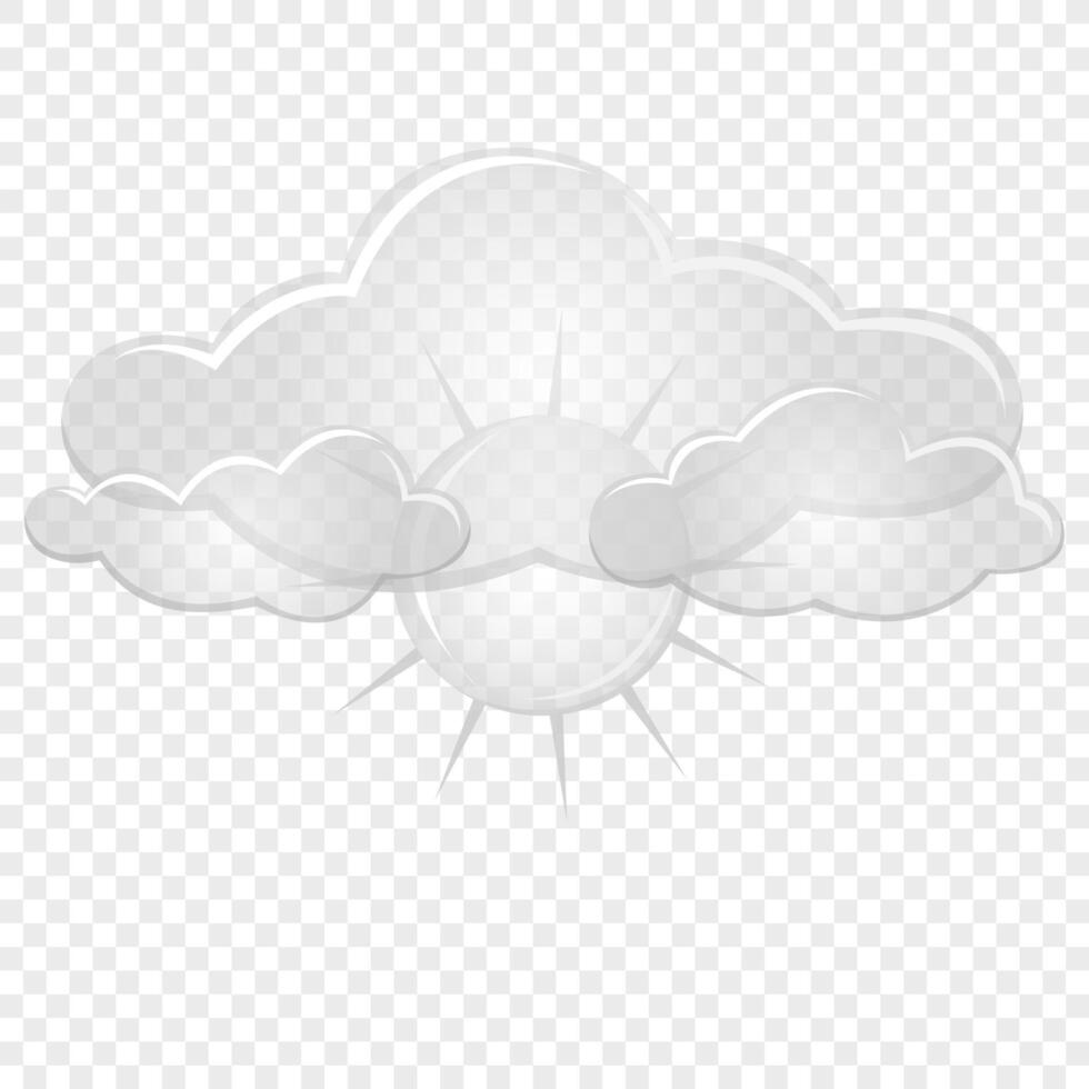 wolken en zon. vlak ontwerp stijl. voor de ontwerp van uw website, logo, sollicitatie. vector illustratie