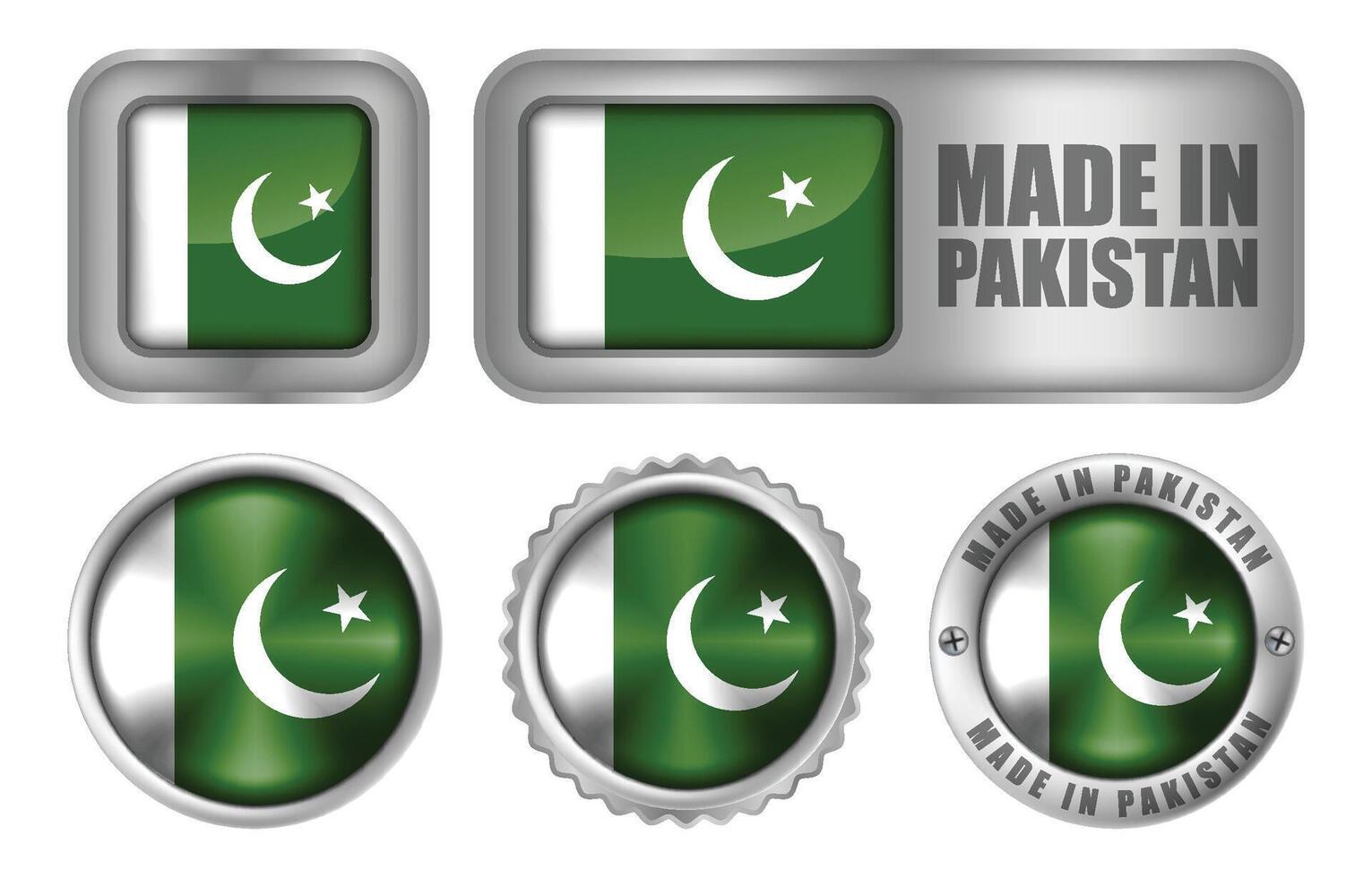 gemaakt in Pakistan zegel insigne of sticker ontwerp illustratie vector