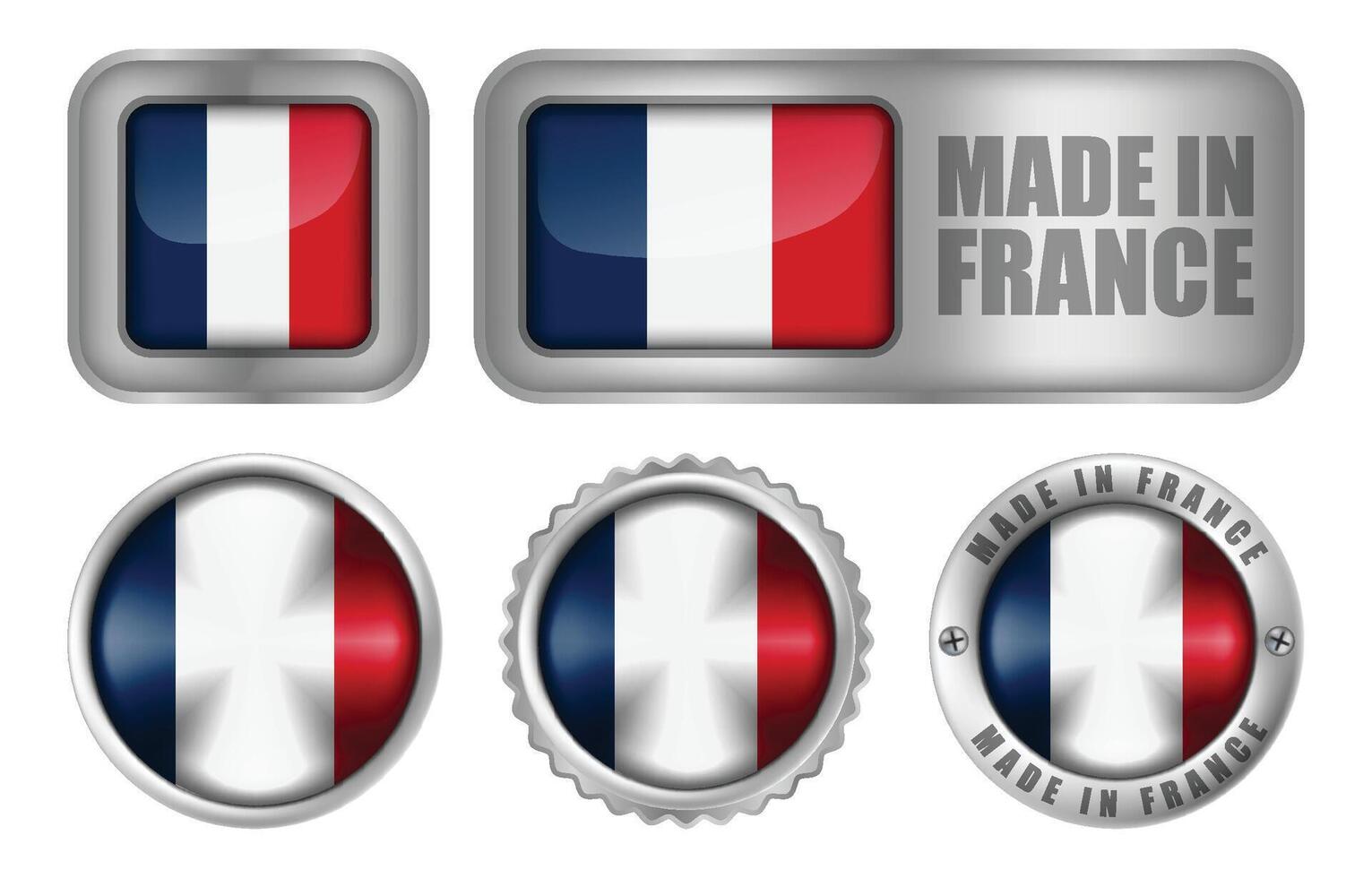 gemaakt in Frankrijk zegel insigne of sticker ontwerp illustratie vector
