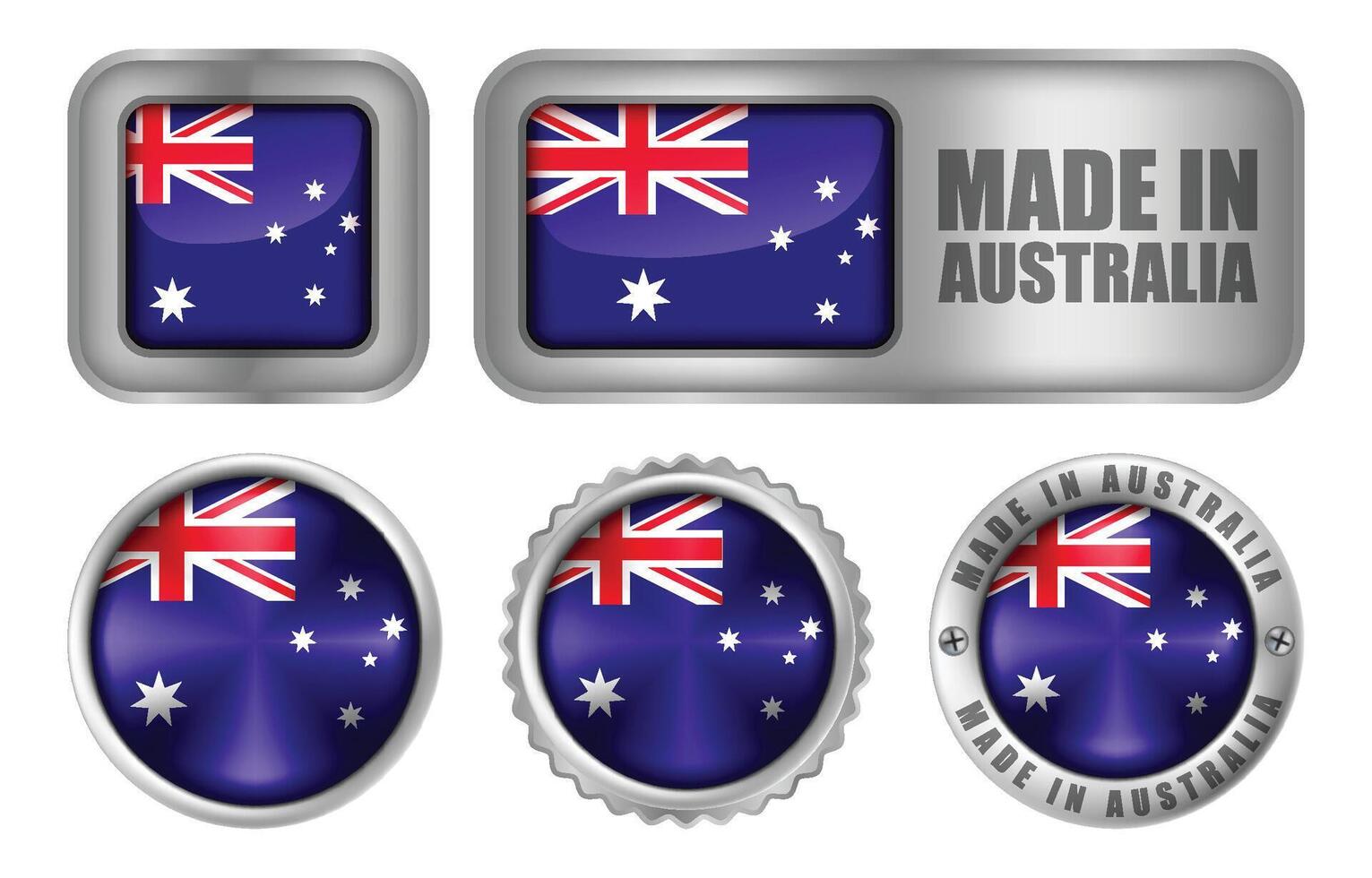 gemaakt in Australië zegel insigne of sticker ontwerp illustratie vector