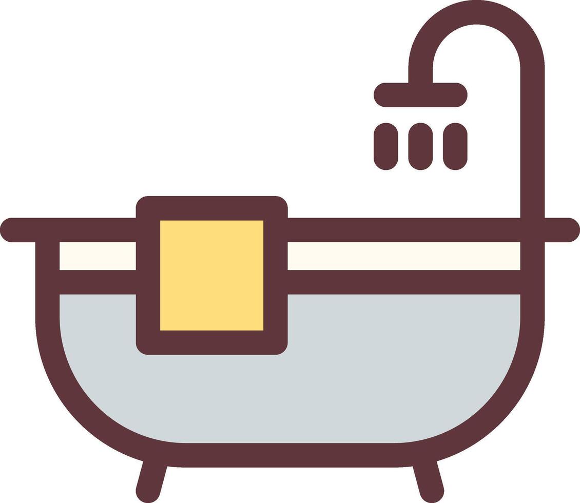 badkamer icoon met douche en handdoek vector