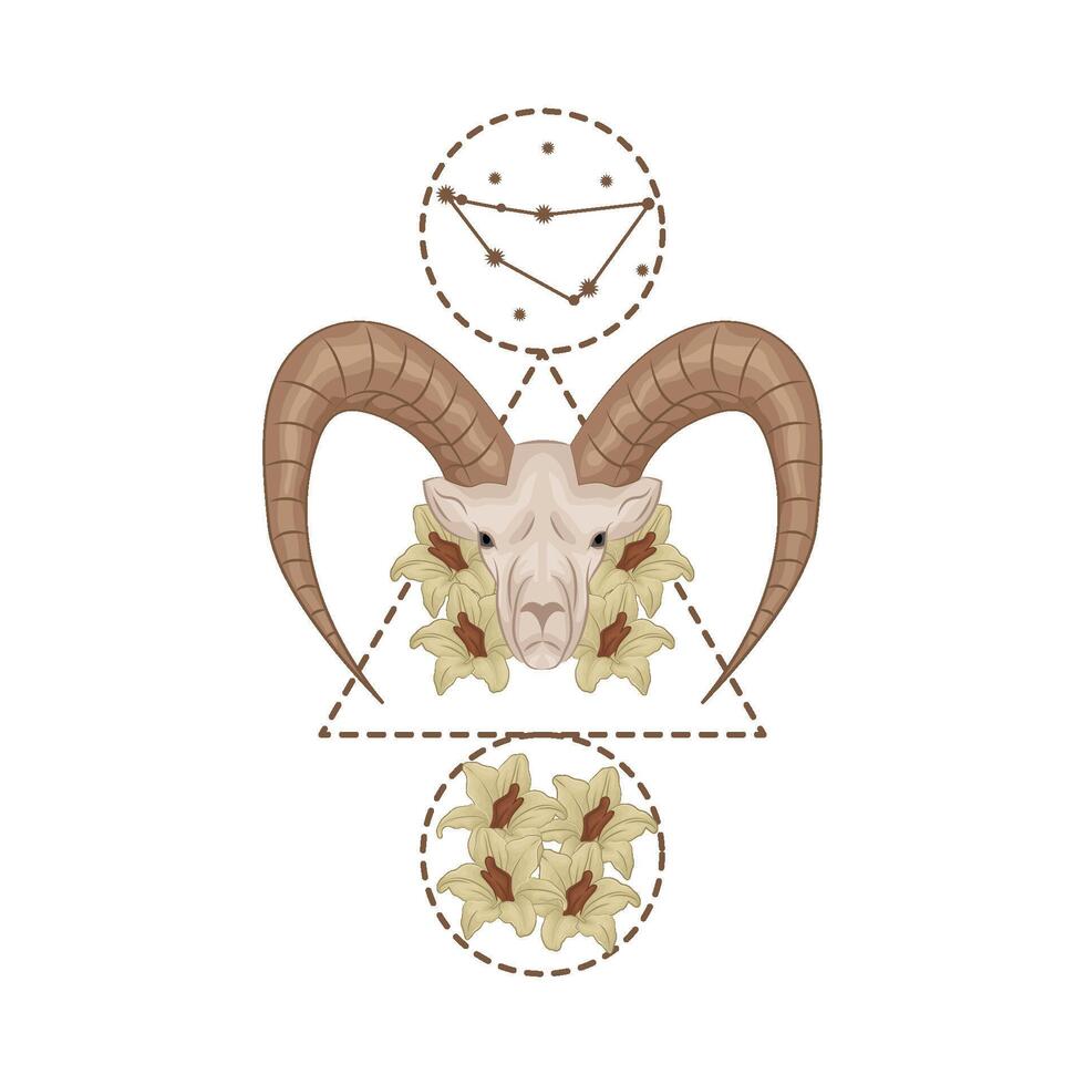 illustratie van Steenbok dierenriem vector