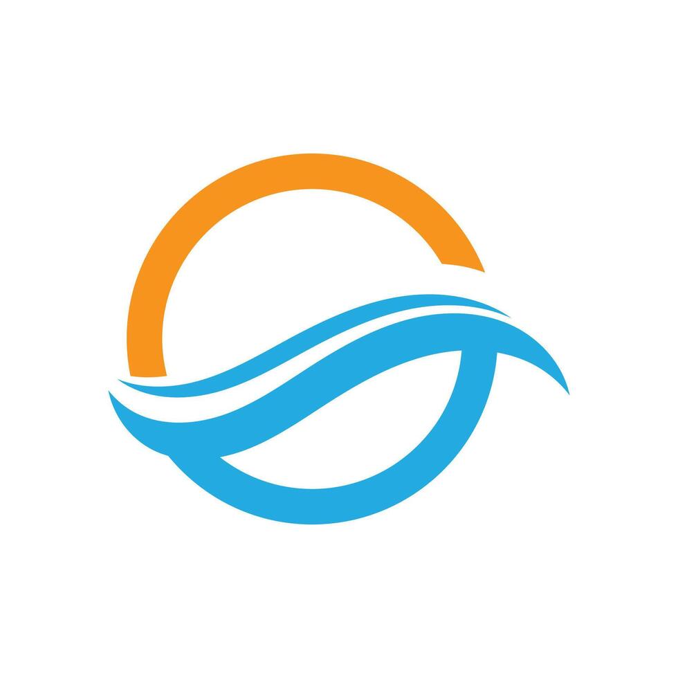 Golf logo. grafisch symbolen van oceaan of vloeiende zee water gestileerde voor bedrijf identiteit vector. illustratie water Golf logo voor bedrijf embleem bedrijf vector