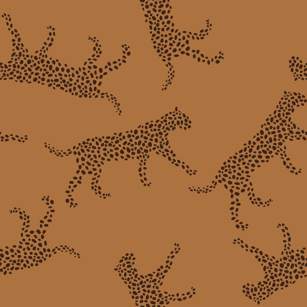 naadloos tropisch patroon met luipaarden vector