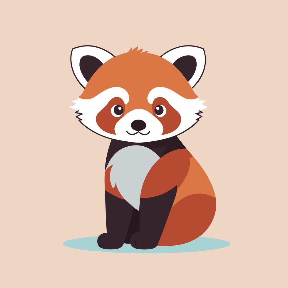 rood panda tekenfilm illustratie klem kunst vector ontwerp