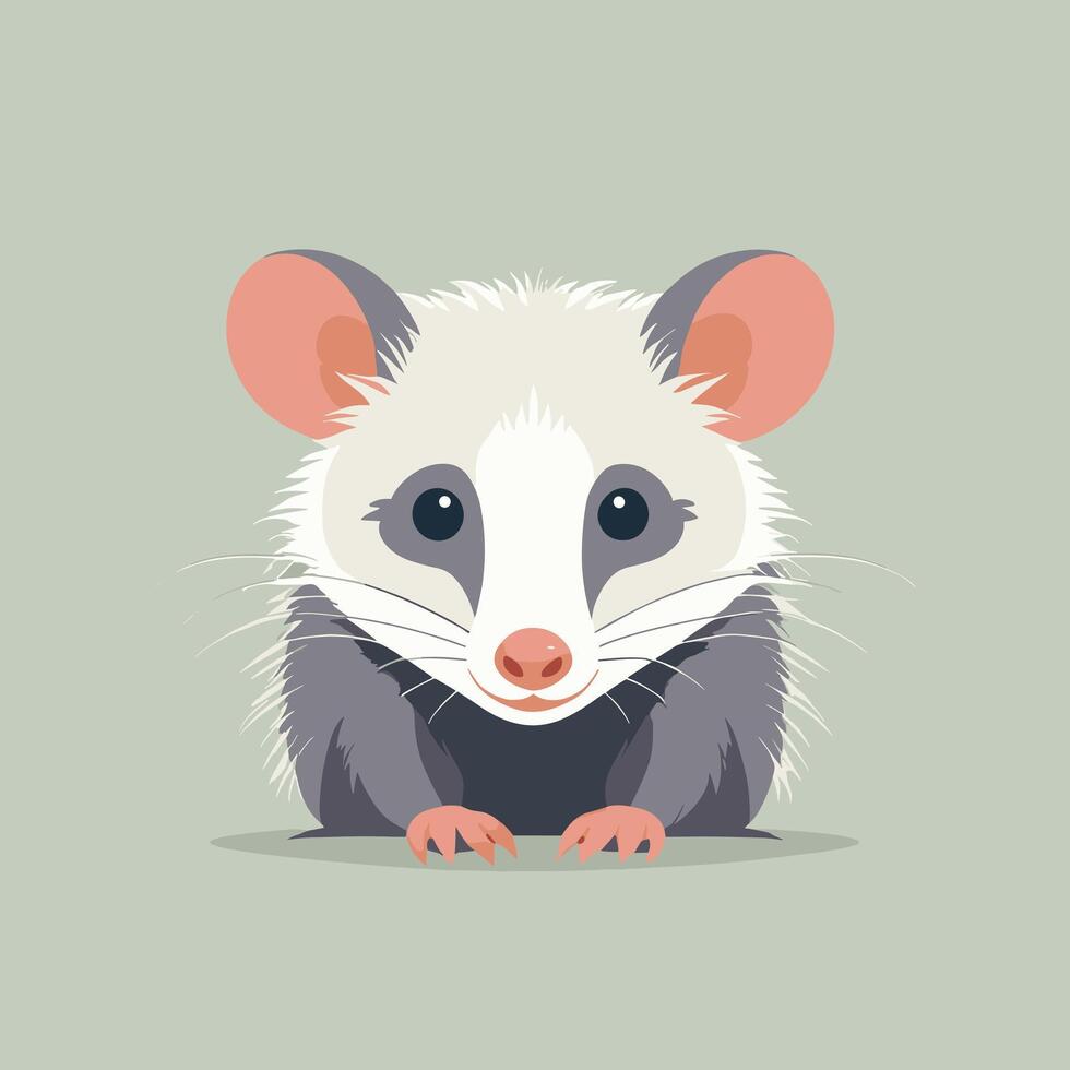 opossum tekenfilm illustratie klem kunst vector ontwerp