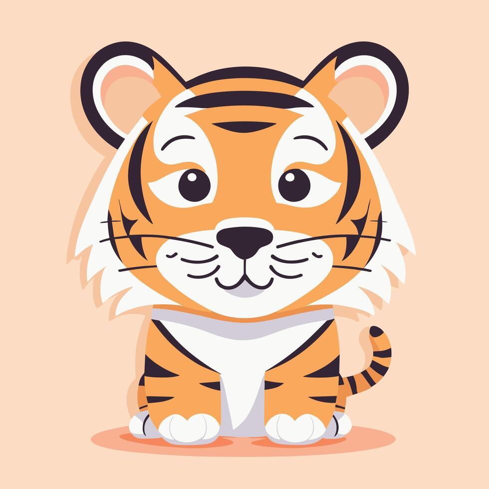 tijger tekenfilm illustratie klem kunst vector ontwerp
