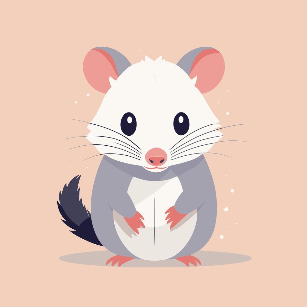 opossum tekenfilm illustratie klem kunst vector ontwerp