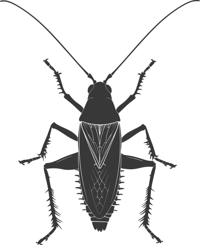 ai gegenereerd silhouet krekel insect dier zwart kleur enkel en alleen vector