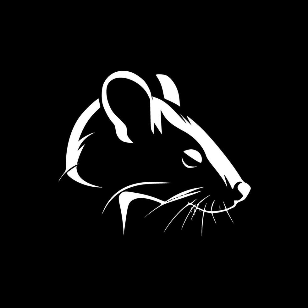 Rat, zwart en wit vector illustratie