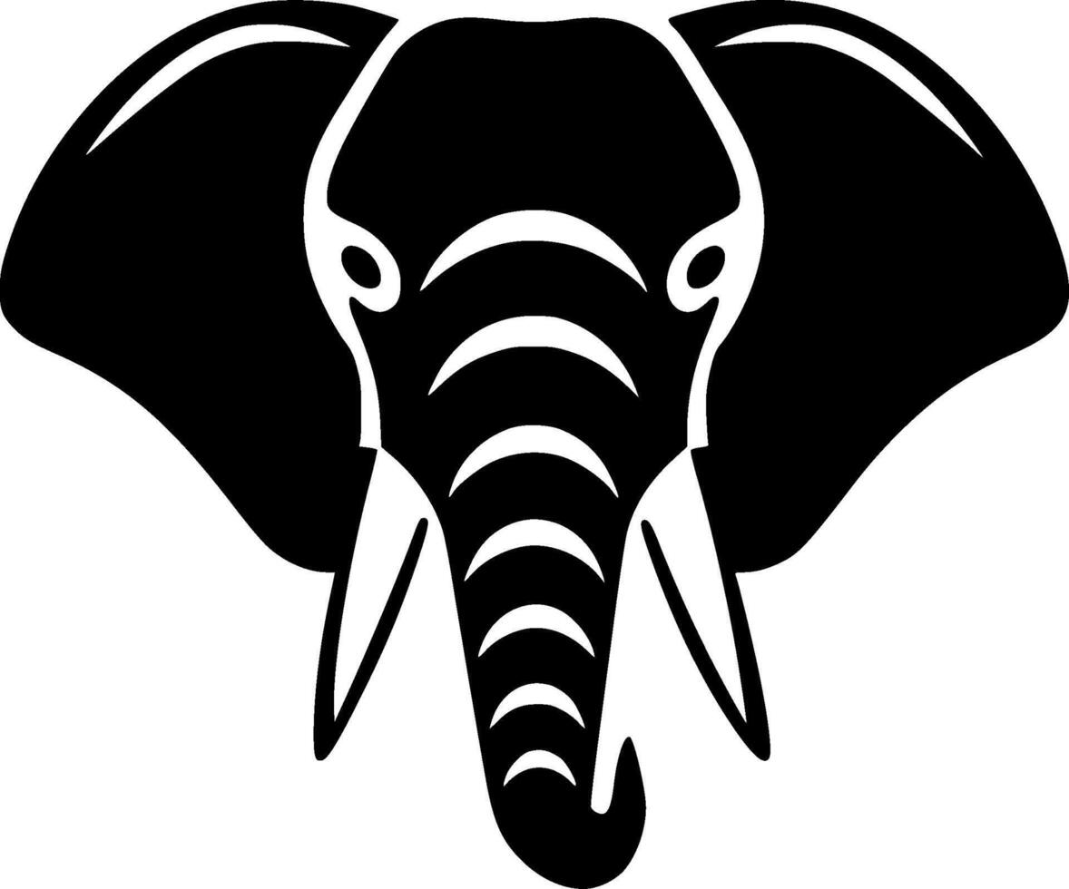 olifant - minimalistische en vlak logo - vector illustratie