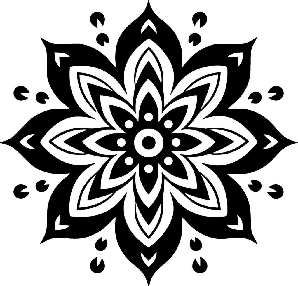 mandala - minimalistische en vlak logo - vector illustratie