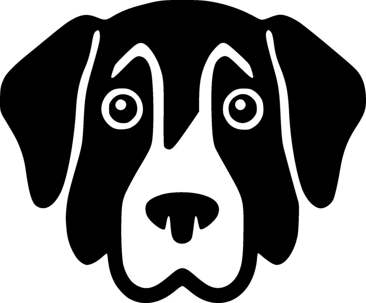 hond, zwart en wit vector illustratie