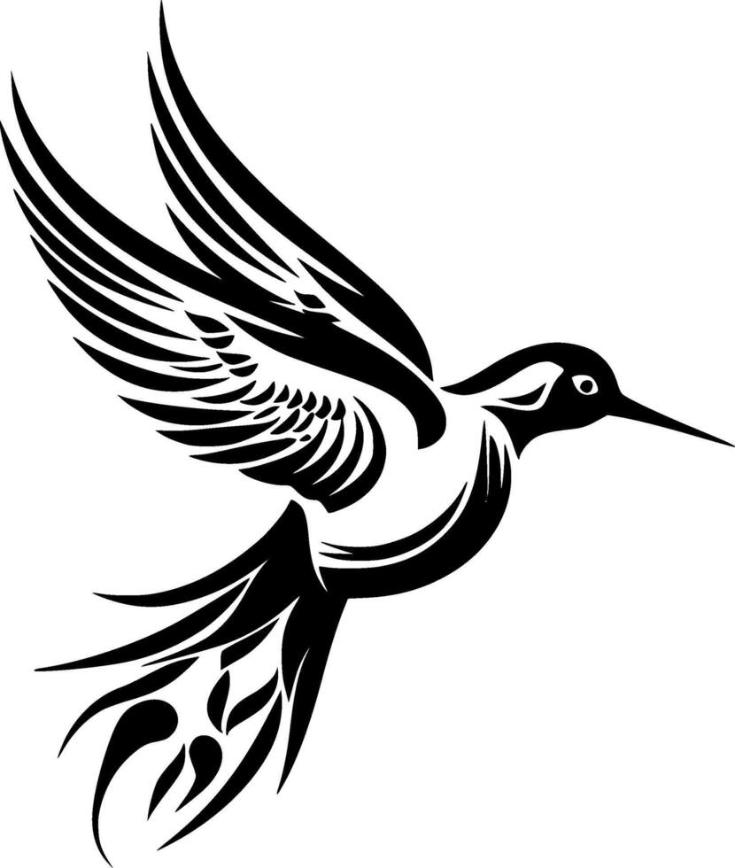 kolibrie - minimalistische en vlak logo - vector illustratie