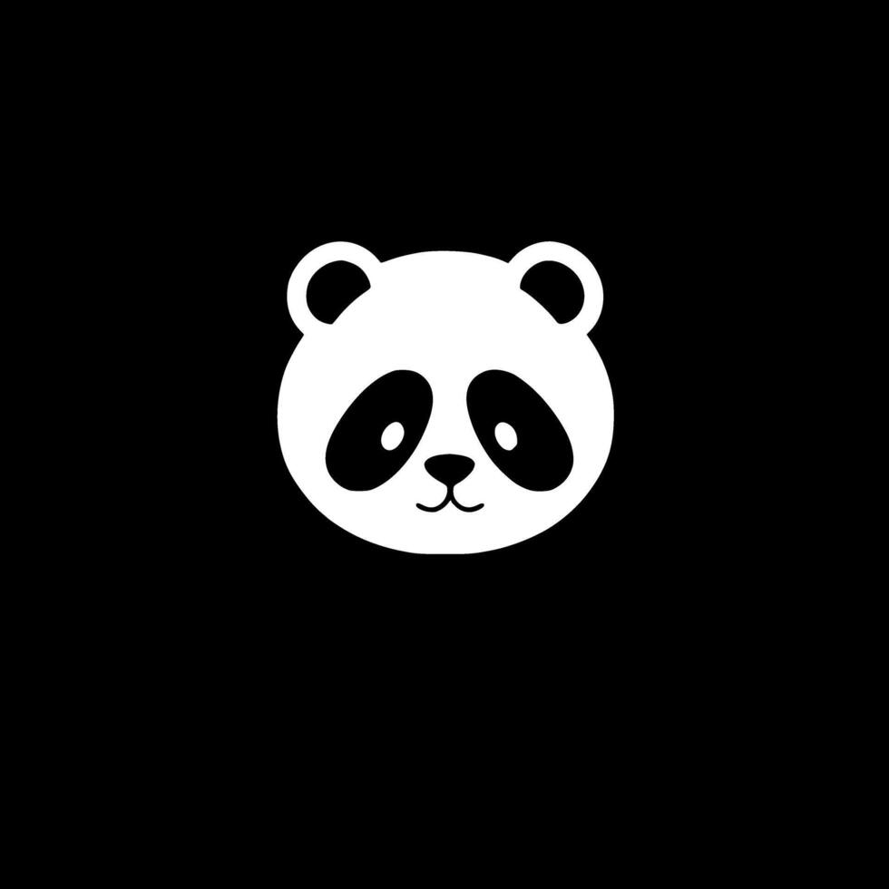 panda - minimalistische en vlak logo - vector illustratie