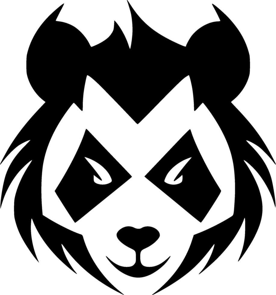 panda - minimalistische en vlak logo - vector illustratie