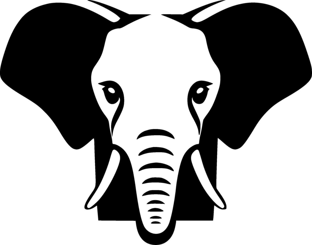 olifant - minimalistische en vlak logo - vector illustratie