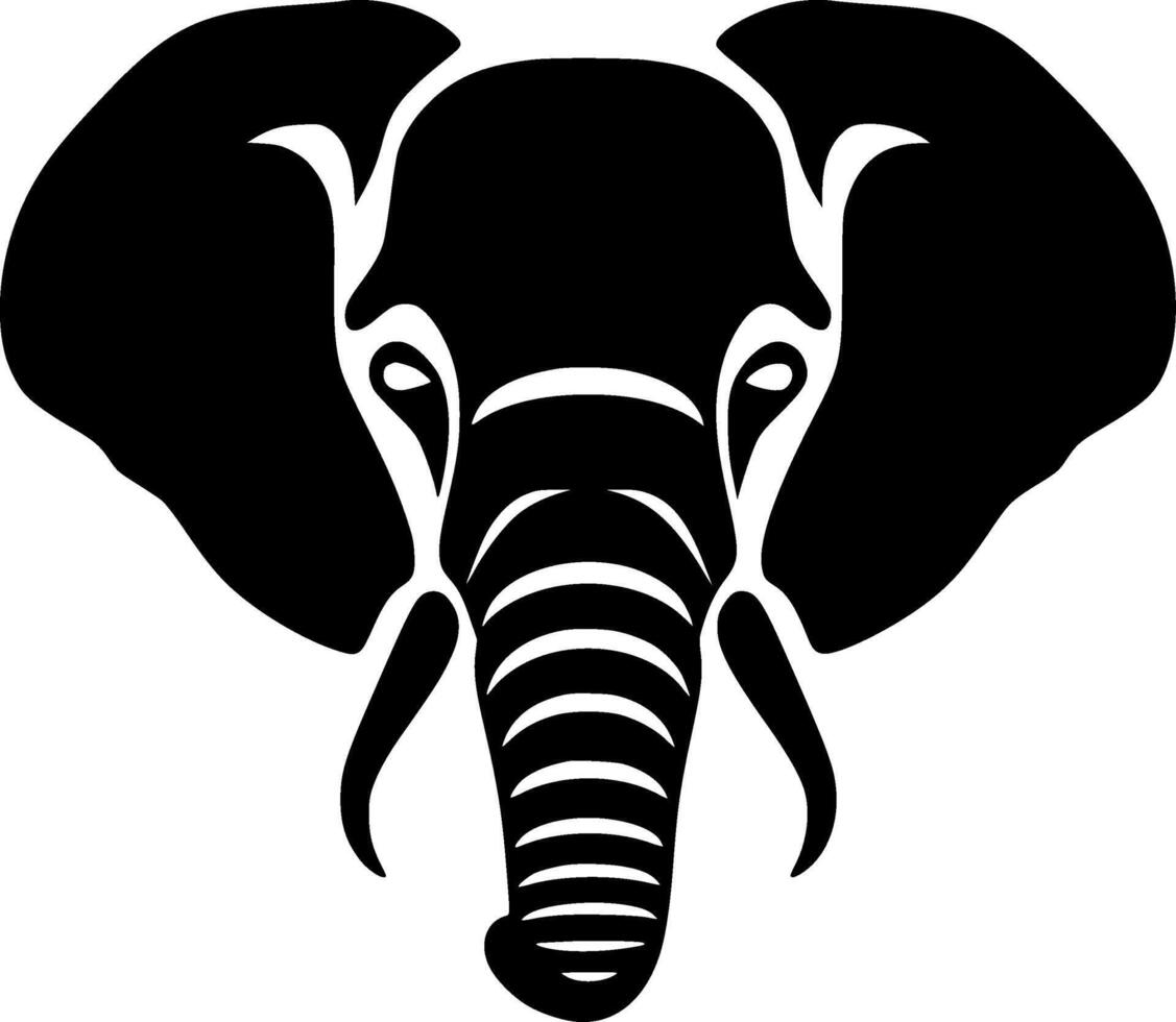 olifant - minimalistische en vlak logo - vector illustratie