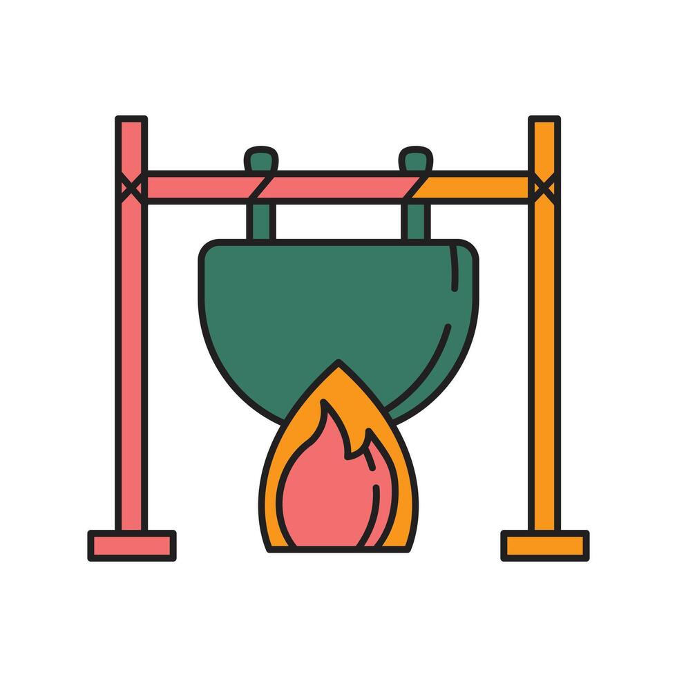 water Koken icoon ontwerp. met een gemakkelijk lijn en kleur illustratie ontwerp vector