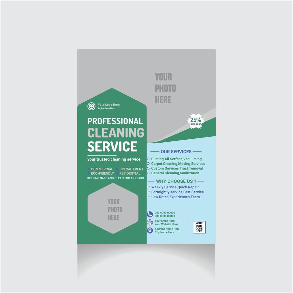 flyer schoonmaakservice vector