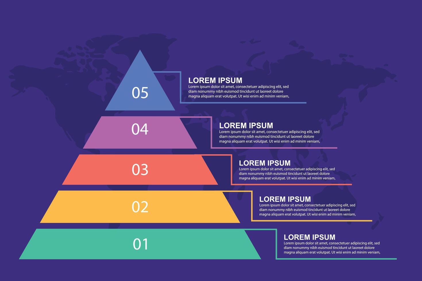 vector modern infographic ontwerp 5 stap workflow