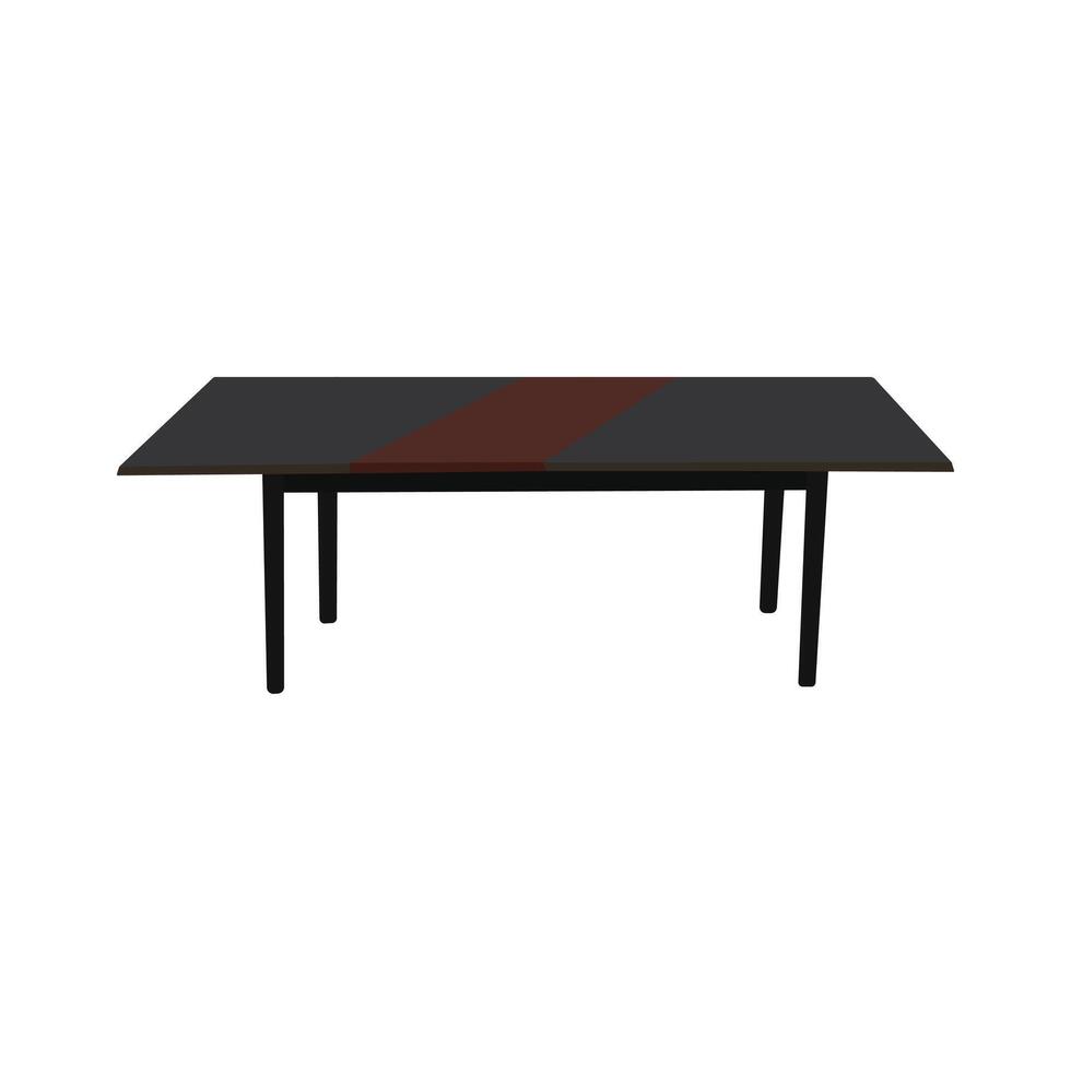 vector tafel met vier poten licht bruin.koffie tafel en drie stoelen. vector illustratie.