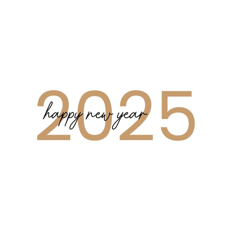 gelukkig Nieuwjaar brieven banier, vector kunst en illustratie. groot reeks van 2025 gelukkig nieuw jaar logo tekst ontwerp. 2025 aantal ontwerp sjabloon.