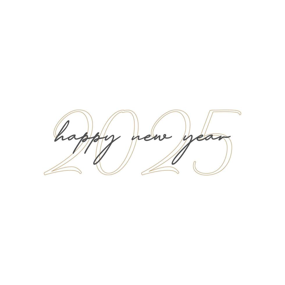 gelukkig Nieuwjaar brieven banier, vector kunst en illustratie. groot reeks van 2025 gelukkig nieuw jaar logo tekst ontwerp. 2025 aantal ontwerp sjabloon.