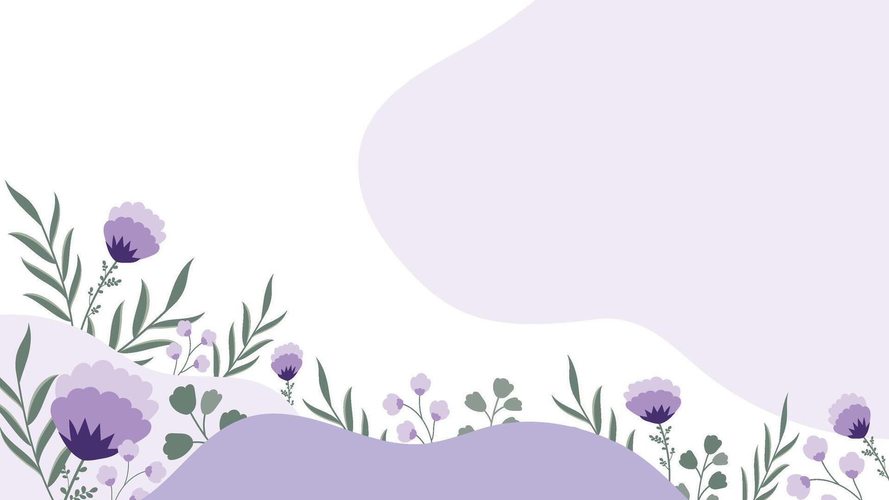 abstract Purper bloem achtergrond vector ontwerp bloemen kader