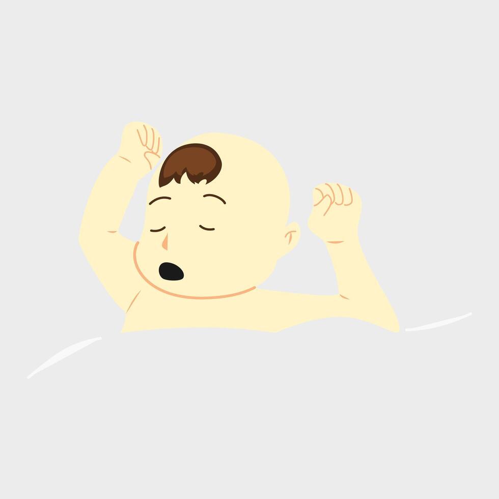illustratie van slapende baby vector