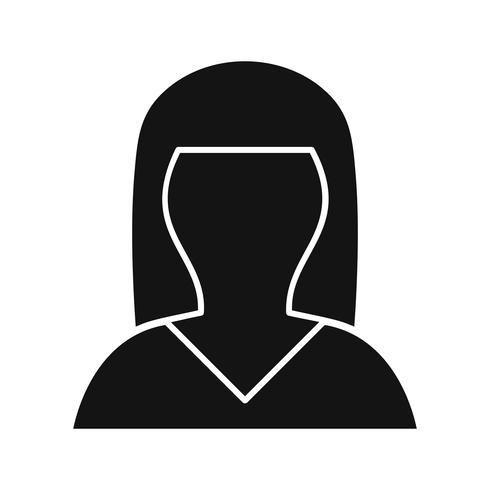 Vrouwelijke avatar pictogram vectorillustratie vector