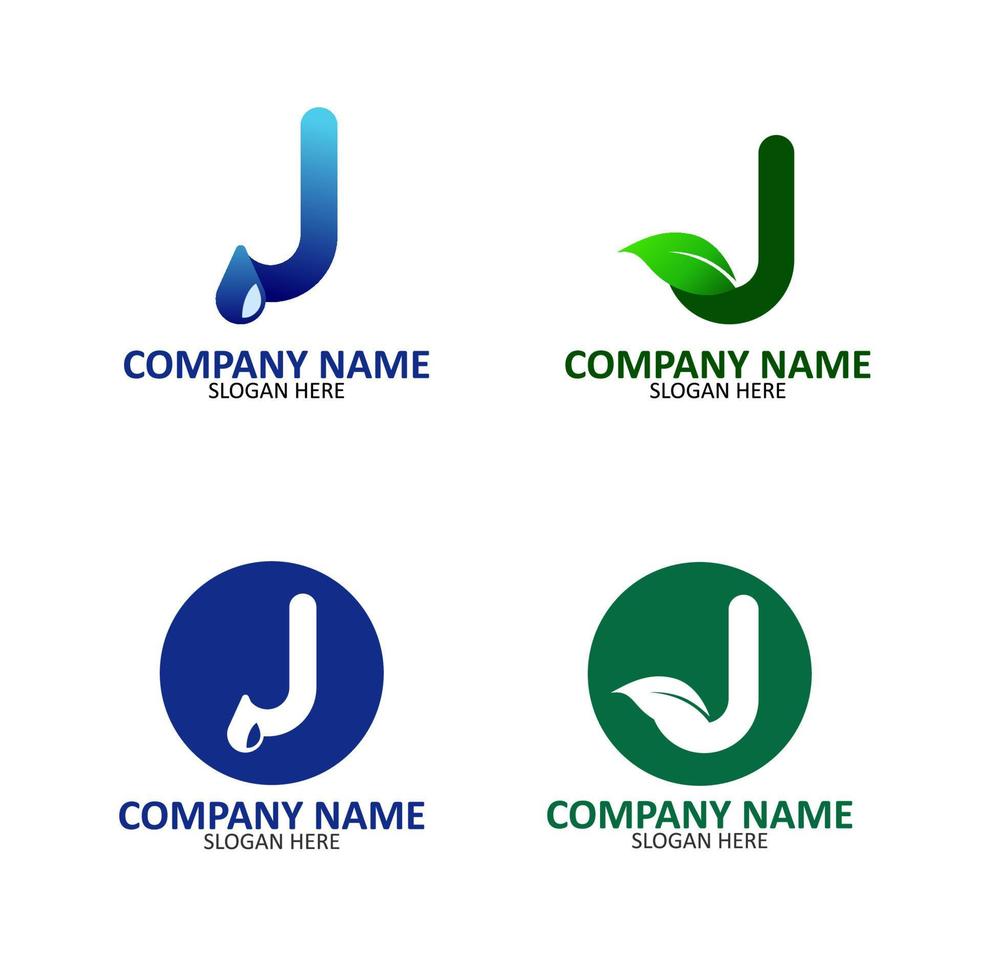 moderne letter logo natuur met groene en blauwe minimalis met de letter j 4238004 - Download Free Vectors, Vector Bestanden, Ontwerpen