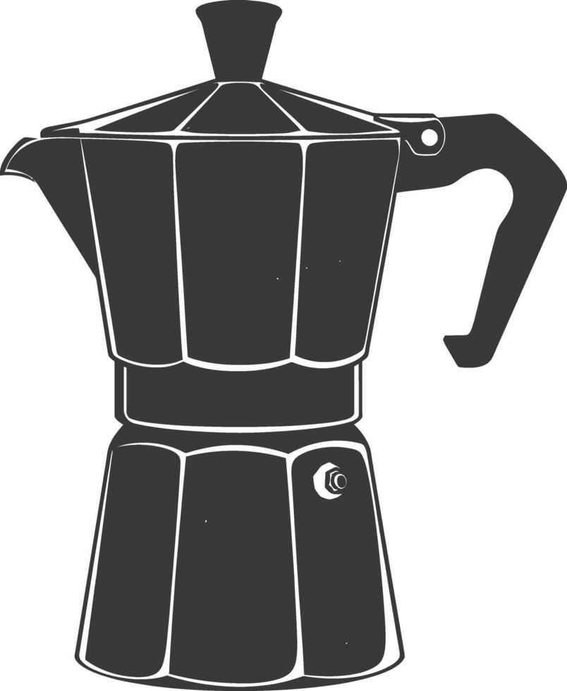 ai gegenereerd silhouet koffie maker zwart kleur enkel en alleen vector